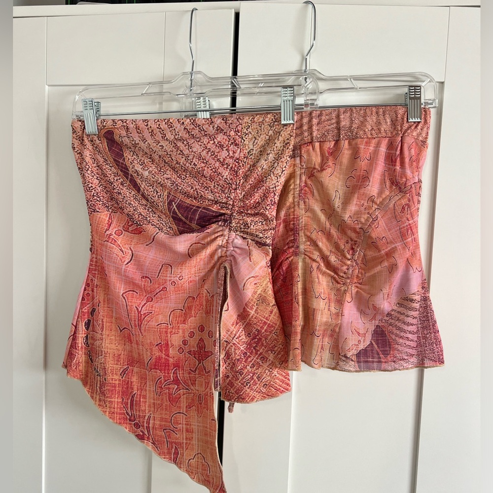 Y2K Pink Tube Top Asymmetrical